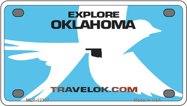 Oklahoma Travel Blank Novelty Mini Metal License Plate