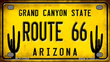 Arizona Route 66 Novelty Mini Metal License Plate Tag