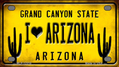 I love Arizona Novelty Mini Metal License Plate Tag
