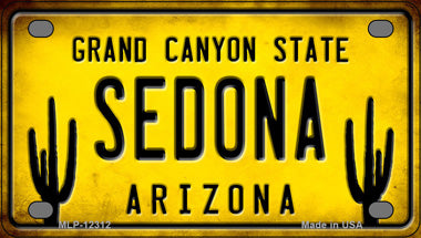 Arizona Sedona Novelty Mini Metal License Plate Tag