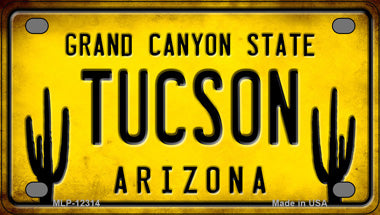 Arizona Tucson Novelty Mini Metal License Plate Tag