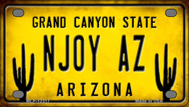 Arizona NJOY AZ Novelty Mini Metal License Plate Tag