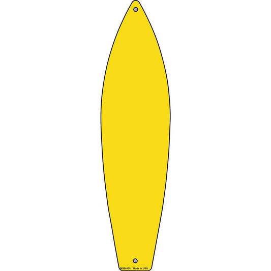 Yellow Solid Novelty Mini Metal Surfboard MSB-005