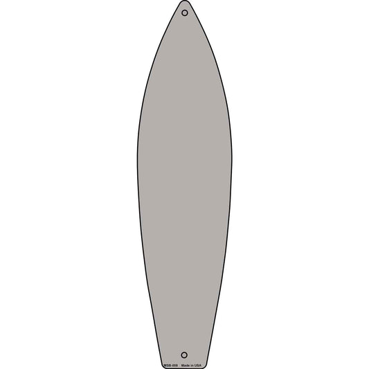 Gray Solid Novelty Mini Metal Surfboard MSB-008