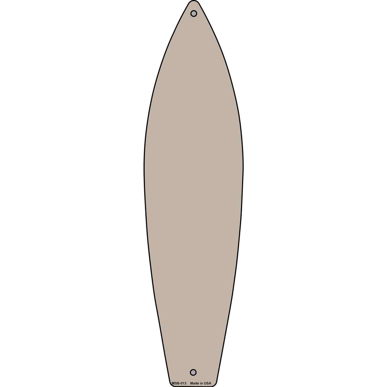 Tan Solid Novelty Mini Metal Surfboard MSB-013