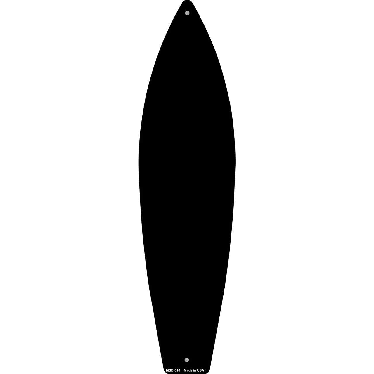 Black Solid Novelty Mini Metal Surfboard MSB-016