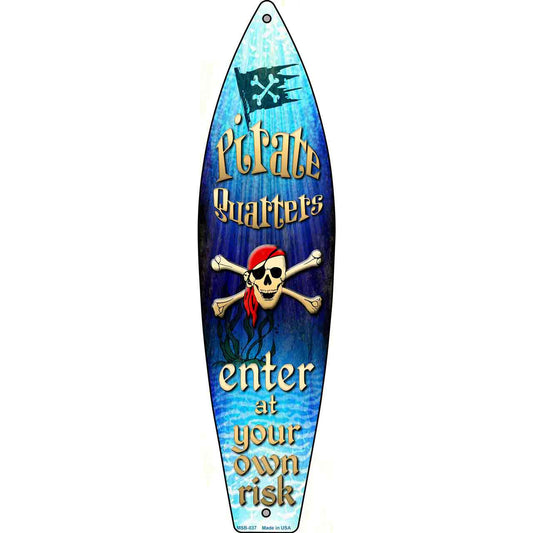 Pirate Quarters Novelty Mini Metal Surfboard MSB-037
