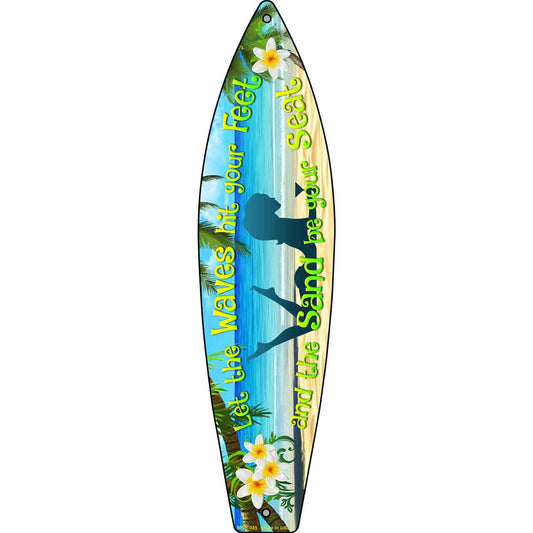 Let The Waves Novelty Mini Metal Surfboard MSB-045