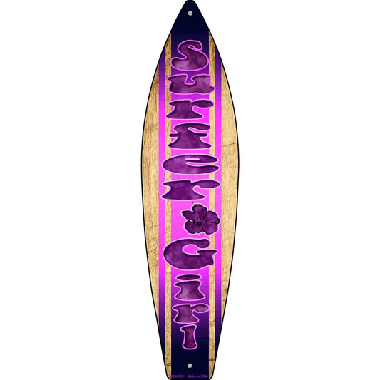 Surfer Girl Novelty Mini Metal Surfboard MSB-055