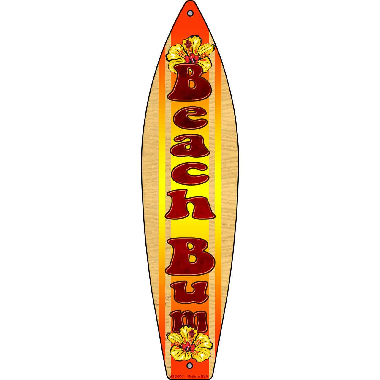 Beach Bum Novelty Mini Metal Surfboard MSB-056