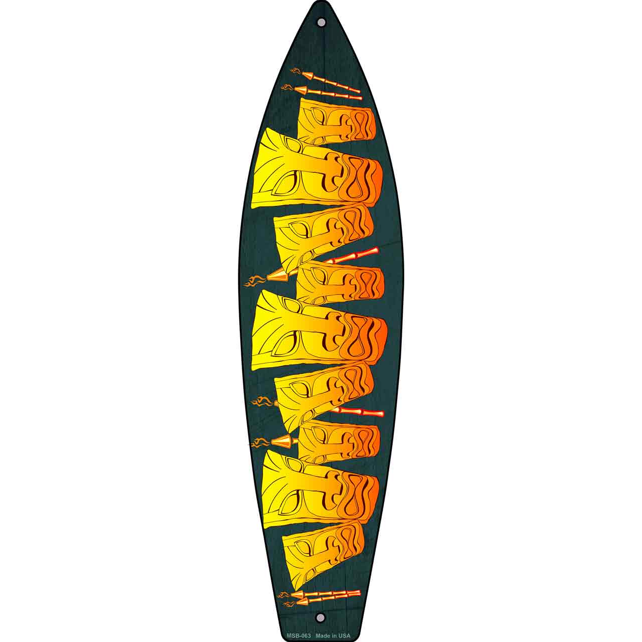 Tiki Novelty Mini Metal Surfboard MSB-063