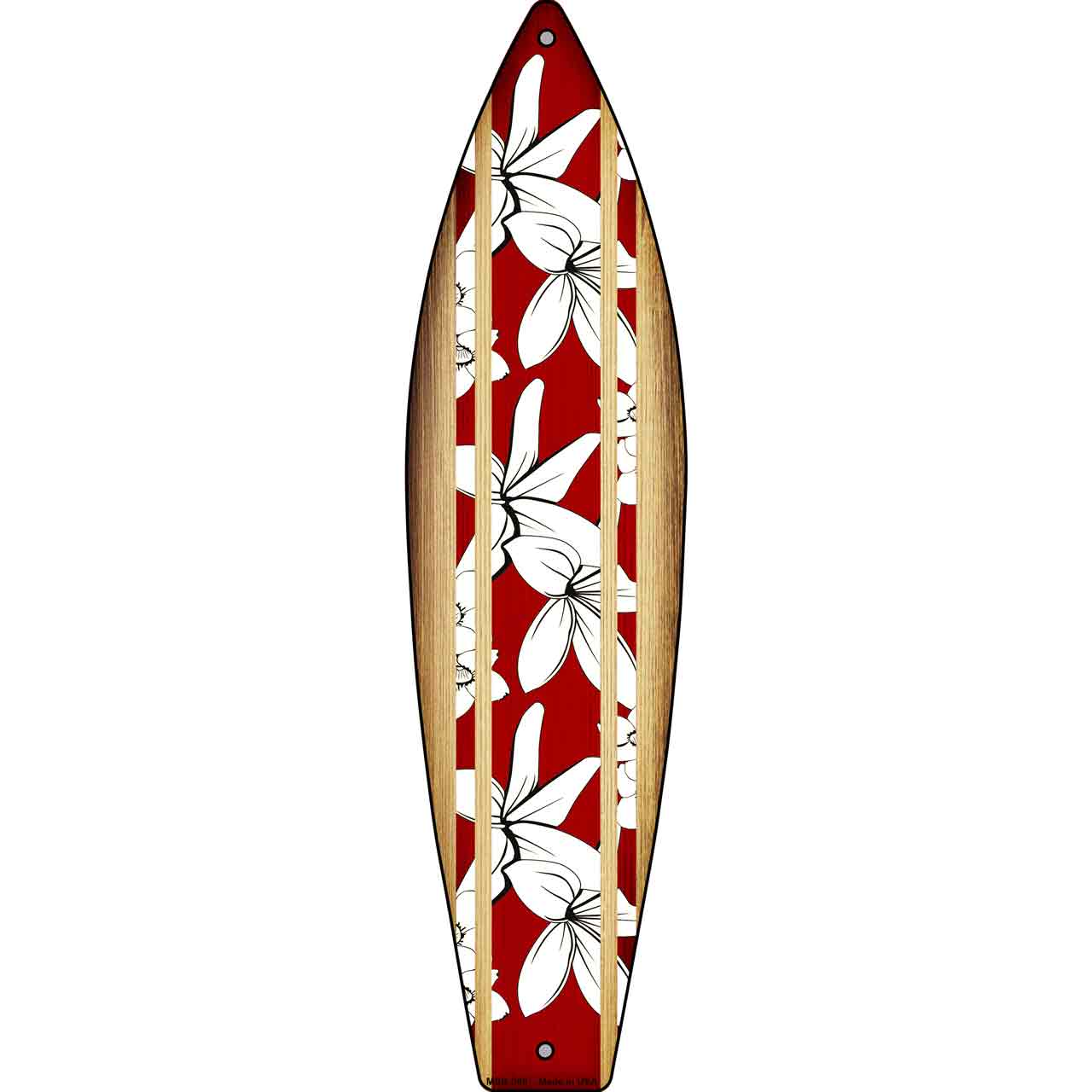 Tropical design Novelty Mini Metal Surfboard MSB-069