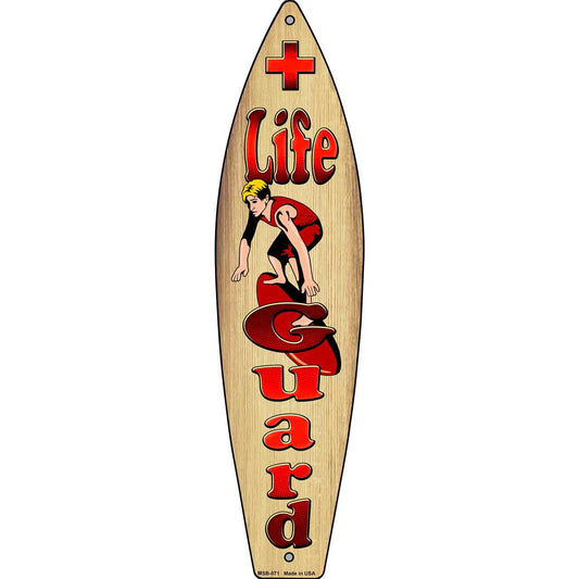Life Guard On Surfboard Novelty Mini Metal Surfboard MSB-071