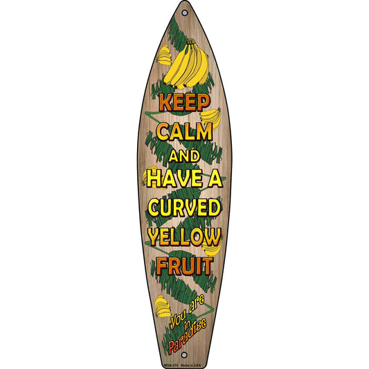 Keep Calm Novelty Mini Metal Surfboard MSB-078