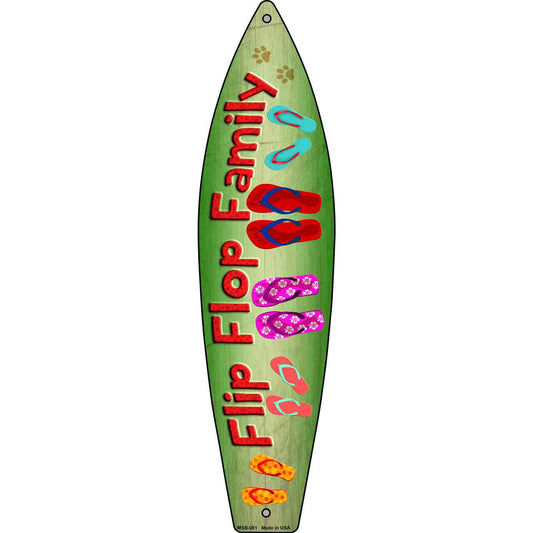 Flip Flop Family Novelty Mini Metal Surfboard MSB-081