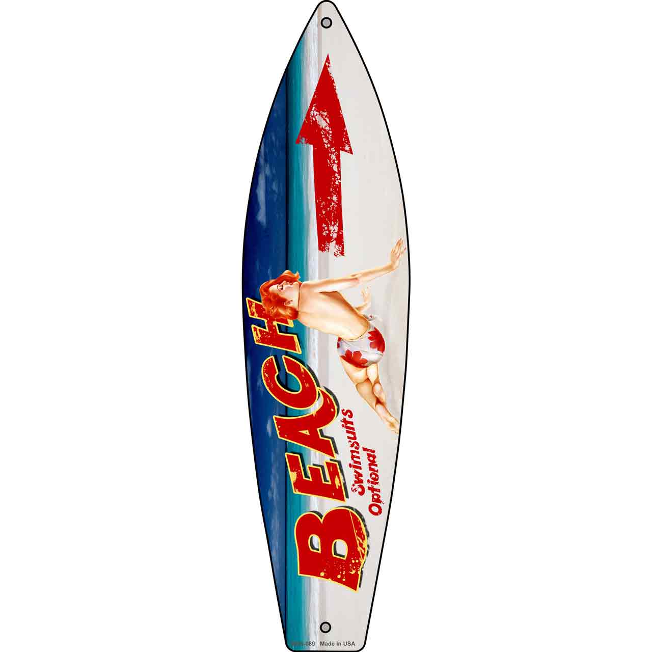 Beach Swimsuit Optional Novelty Mini Metal Surfboard MSB-089