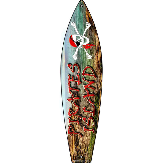 Pirates Island Novelty Mini Metal Surfboard MSB-093