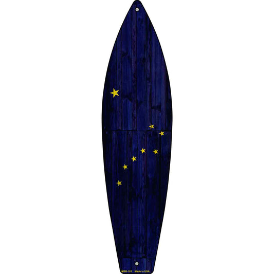 Alaska State Flag Novelty Mini Metal Surfboard MSB-101