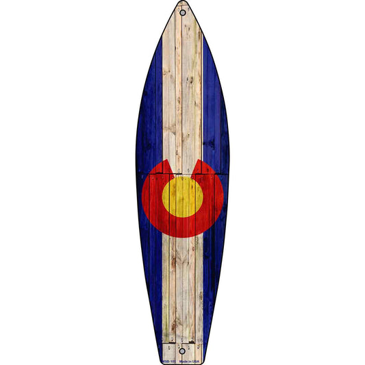 Colorado State Flag Novelty Mini Metal Surfboard MSB-105