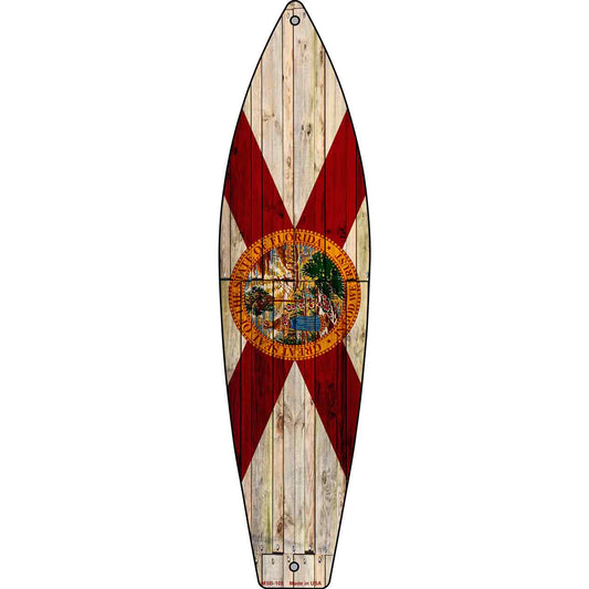 Florida State Flag Novelty Mini Metal Surfboard MSB-108