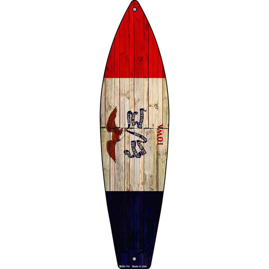 Iowa State Flag Novelty Mini Metal Surfboard MSB-114