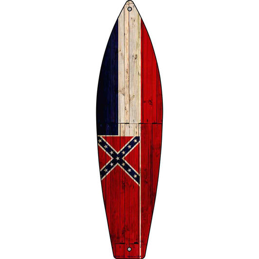 Mississippi State Flag Novelty Mini Metal Surfboard MSB-123