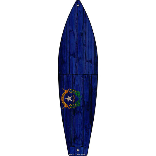 Nevada State Flag Novelty Mini Metal Surfboard MSB-127