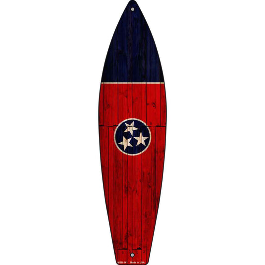 Tennessee State Flag Novelty Mini Metal Surfboard MSB-141