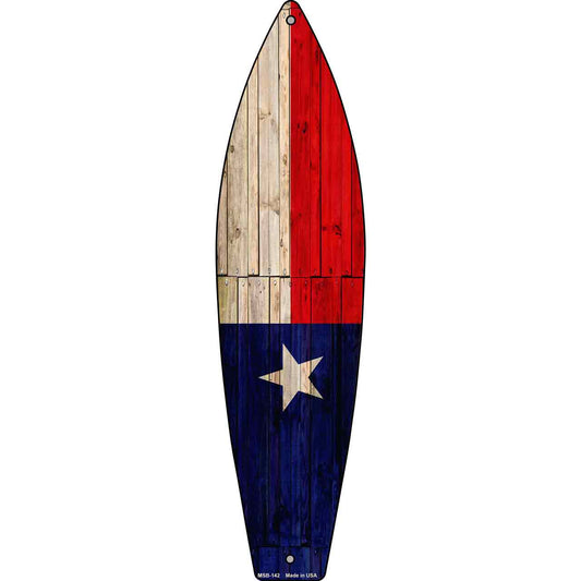 Texas State Flag Novelty Mini Metal Surfboard MSB-142