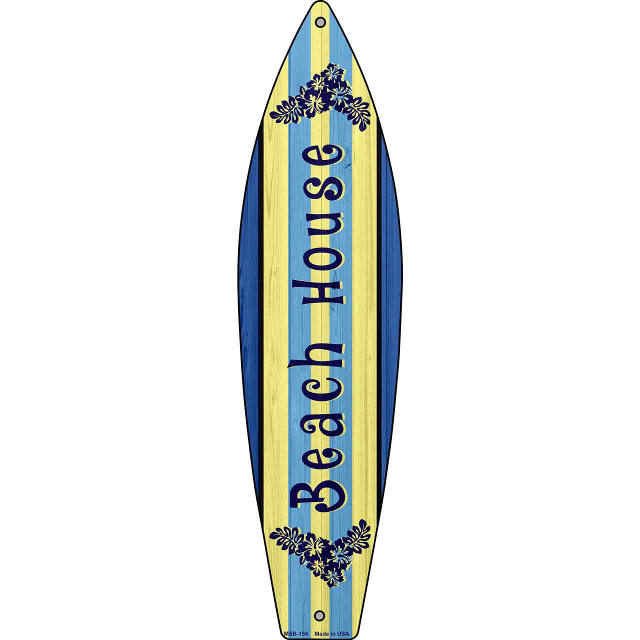 Beach House Novelty Mini Metal Surfboard MSB-156