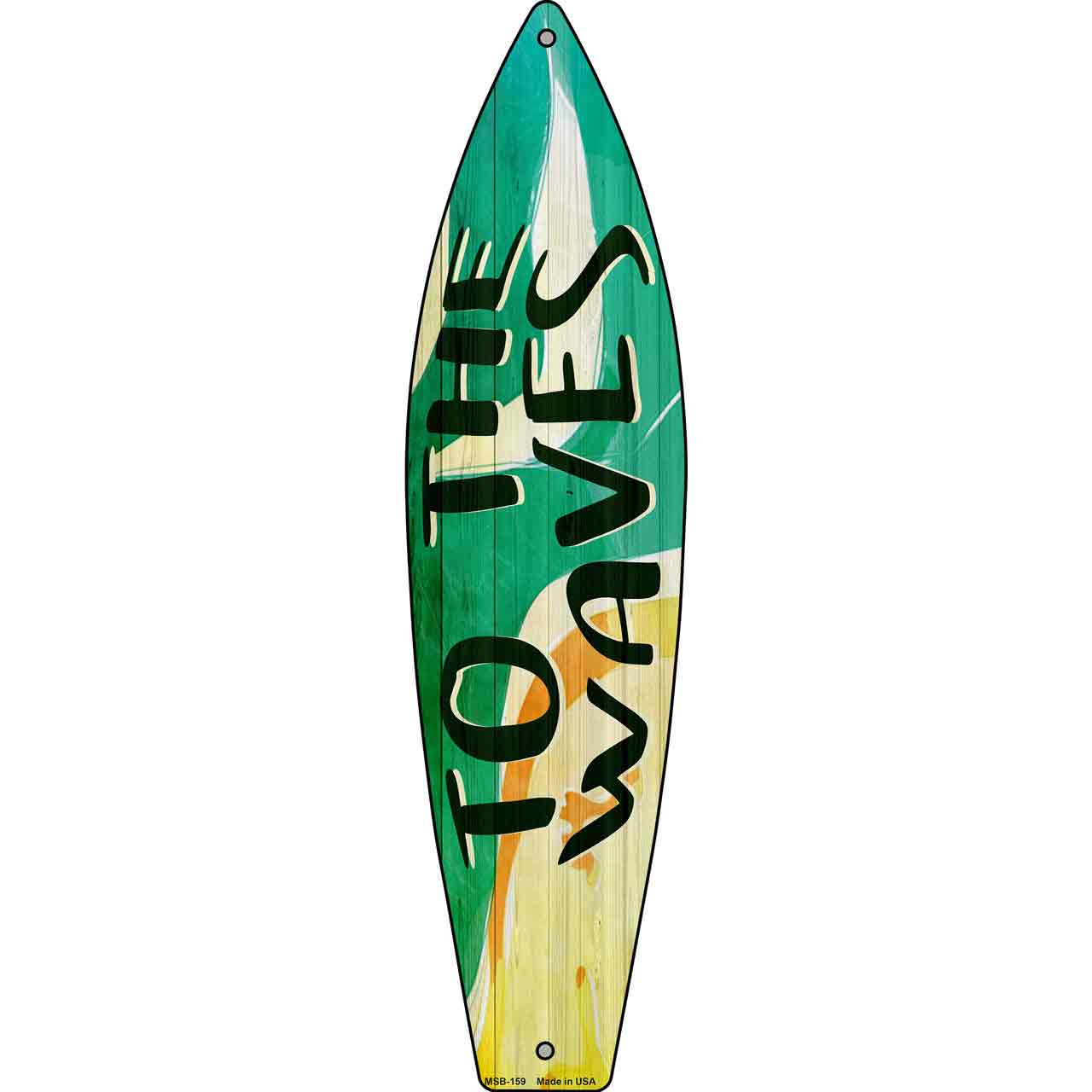 To The Waves Novelty Mini Metal Surfboard MSB-159