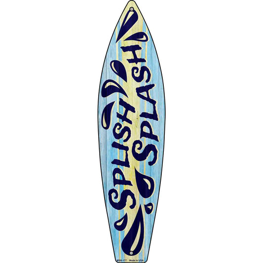Blue Splish Splash Novelty Mini Metal Surfboard MSB-177