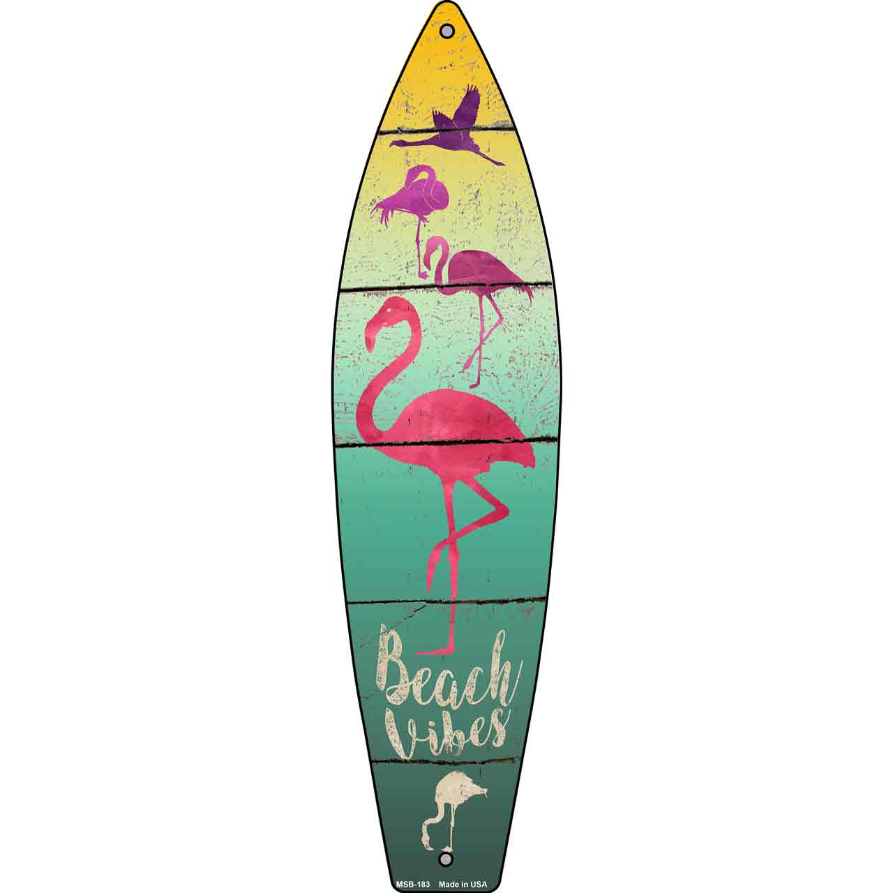 Beach Vibes Novelty Mini Metal Surfboard MSB-183