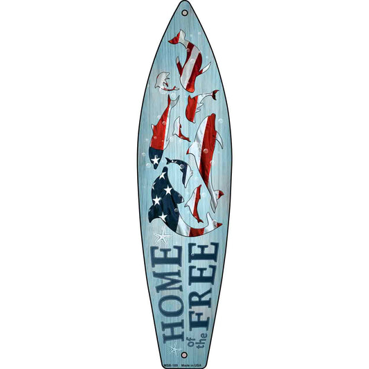 Home of the Free Novelty Mini Metal Surfboard MSB-189