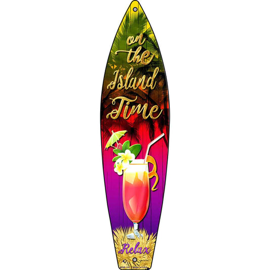 On Island Time Novelty Mini Metal Surfboard MSB-191