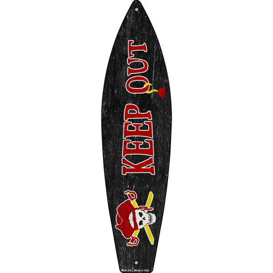 Keep Out Novelty Mini Metal Surfboard MSB-219