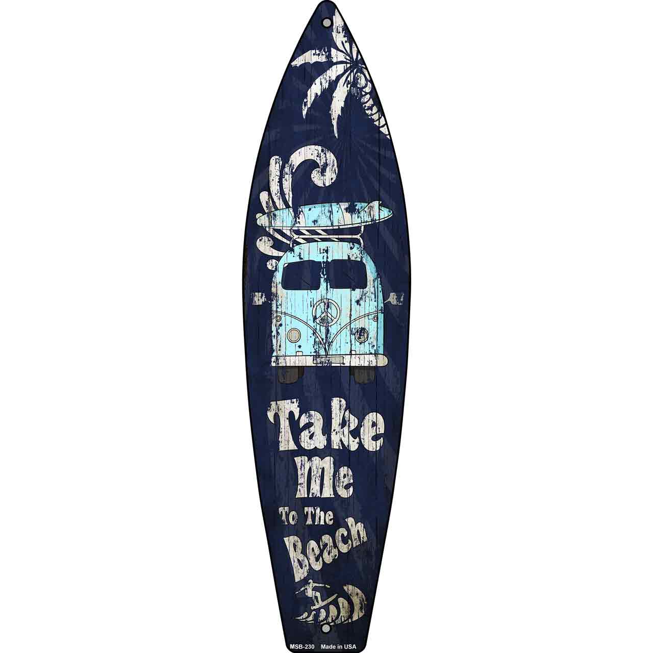 Take Me to the Beach Novelty Mini Metal Surfboard MSB-230