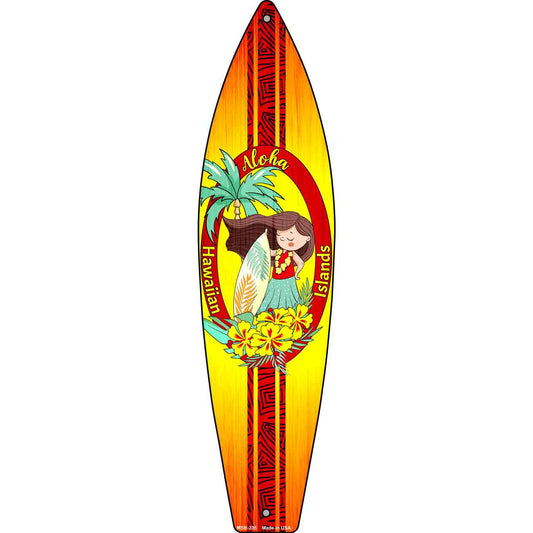 Aloha Hawaiian Islands Novelty Mini Metal Surfboard MSB-235