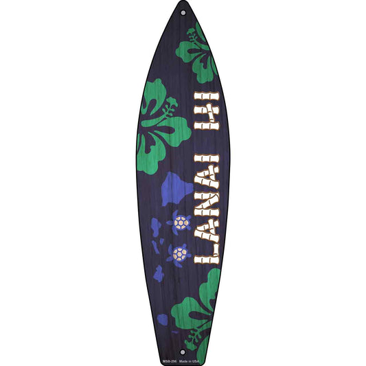 Lanai Hawaii Novelty Mini Metal Surfboard Sign MSB-296