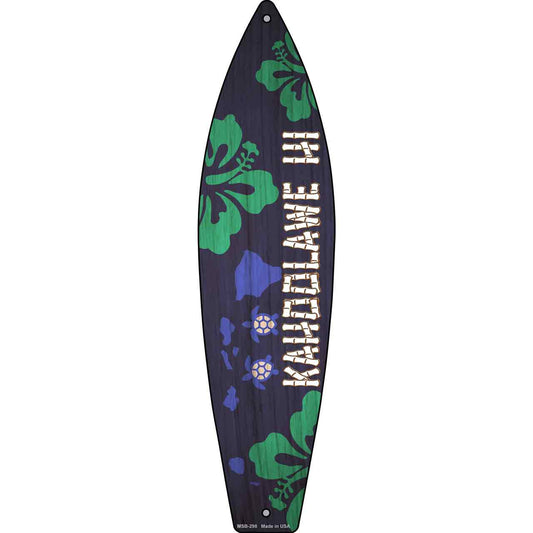 Kahoolawe Hawaii Novelty Mini Metal Surfboard Sign MSB-298