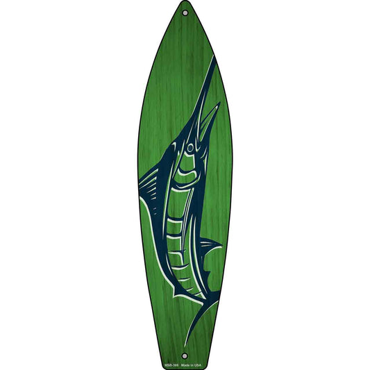 Marlin Novelty Mini Metal Surfboard Sign MSB-388