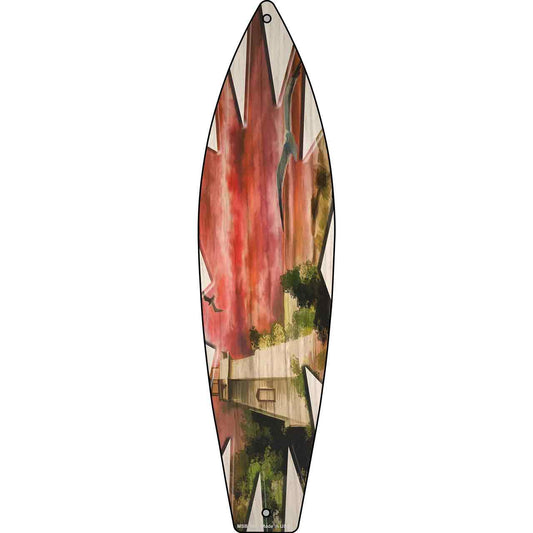 Light House Novelty Mini Metal Surfboard Sign MSB-394