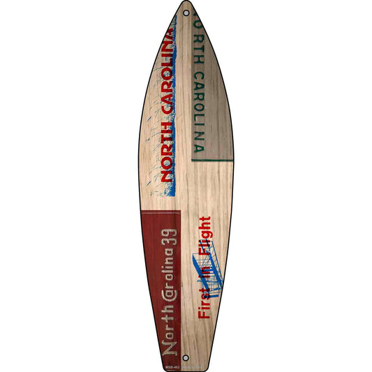 North Carolina License Plate Design Novelty Mini Metal Surfboard MSB-462
