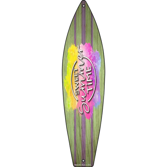 Sweet Summer Time Novelty Mini Metal Surfboard Sign