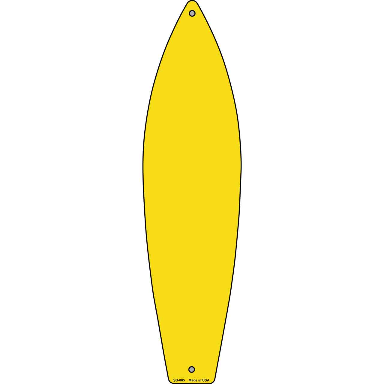 Yellow Solid Dye Sublimation Blank Surfboard Sign SB-005