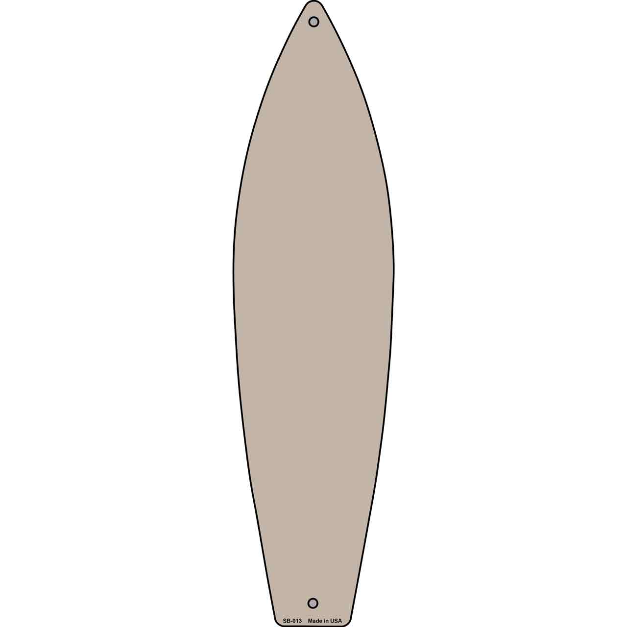 Tan Solid Dye Sublimation Blank Surfboard Sign SB-013