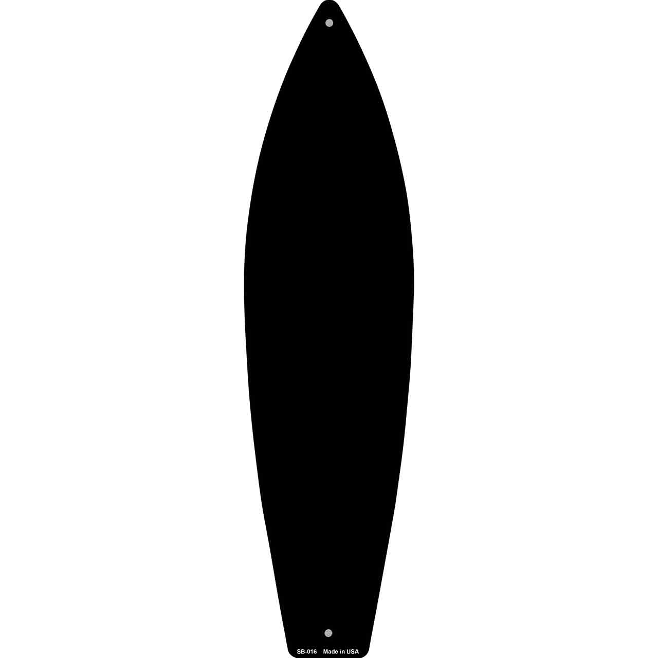 Black Solid Dye Sublimation Blank Surfboard Sign SB-016