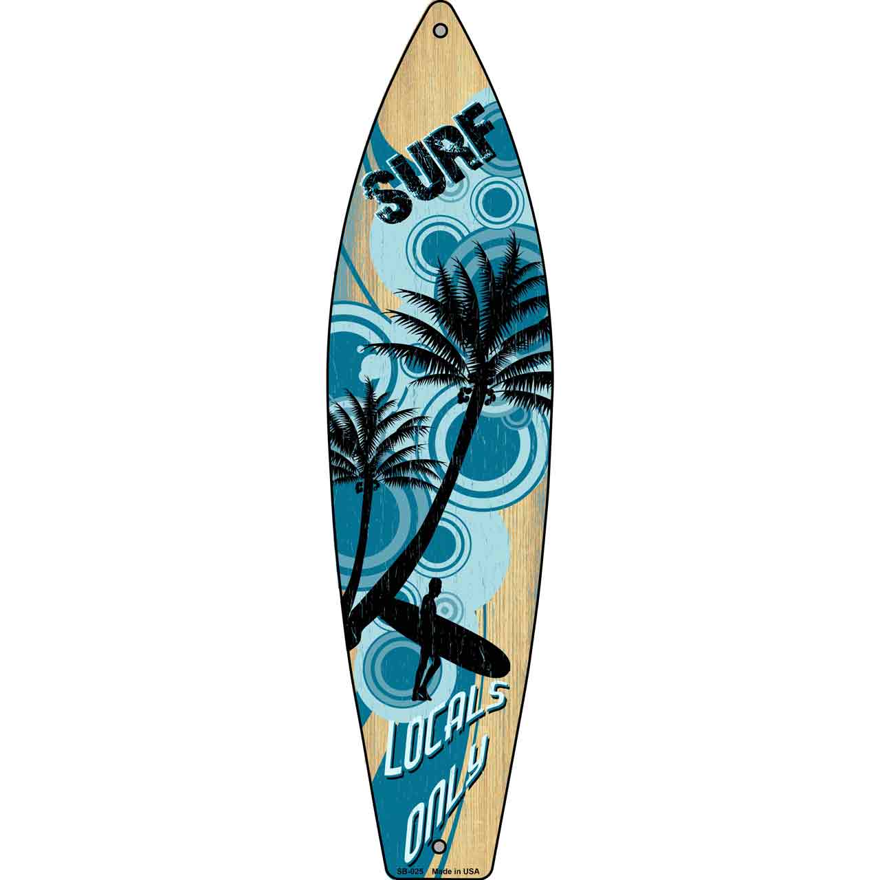 Surf Metal Novelty Surfboard Sign SB-025