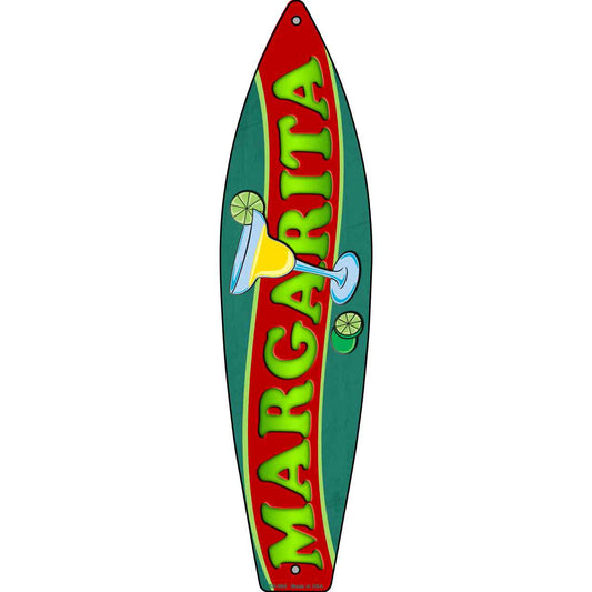Margarita Metal Novelty Surfboard Sign SB-060