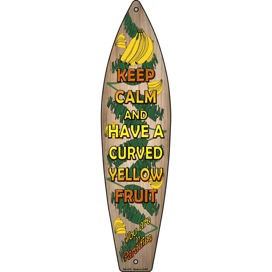 Keep Calm Metal Novelty Surfboard Sign SB-078